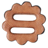 18 Pack Hilason Slotted Scalloped Leather Rosette Concho Saddle Tack Tan 1-1/4" - Uhorse