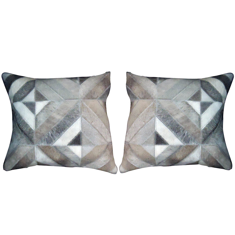 Hilason Pl503-F Cowhide Leather Hair-On Patchwork Cushion Pillow Cover