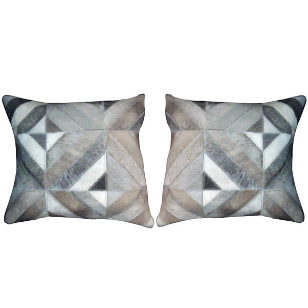 Hilason Pl503-F Cowhide Leather Hair-On Patchwork Cushion Pillow Cover by Hilason – Cowboy and equestrian accessories