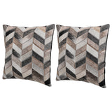 Hilason  Cowhide Leather Hair-On Patchwork Cushion Pillow Cover