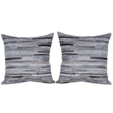 Hilason Cowhide Leather Hair-On Patchwork Cushion Pillow Cover - Hilason