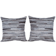 Hilason Cowhide Leather Hair-On Patchwork Cushion Pillow Cover