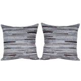 Hilason Set Of 2 Cowhide Leather Hair-On Patchwork Cushion Pillow by Hilason – Cowboy and equestrian accessories