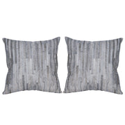 Hilason Cowhide Leather Hair-On Patchwork Cushion Pillow Cover