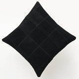 Set Of 3 Cowhide Leather Hair-On Patchwork Cushion Pillow Cover 16 X 16