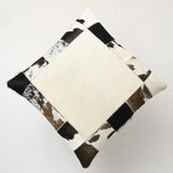 Hilason Cowhide Leather Hair-On Patchwork Cushion Pillow Cover