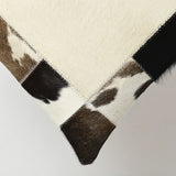 Hilason Cowhide Leather Hair-On Patchwork Cushion Pillow Cover