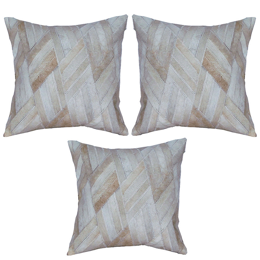 Beige quilted decorative pillow with diamond stitching pattern - Uhorse