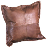Set Of 3 Genuine Antique Vintage  Leather Pillow Cushion Cover 18 X 18