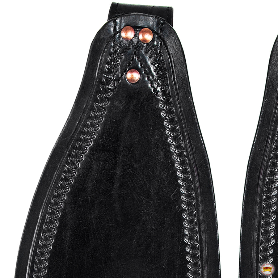 HILASON Leather Saddle Replacement Fender Pair with Hobble Straps Adult Saddles Fenders for Horse