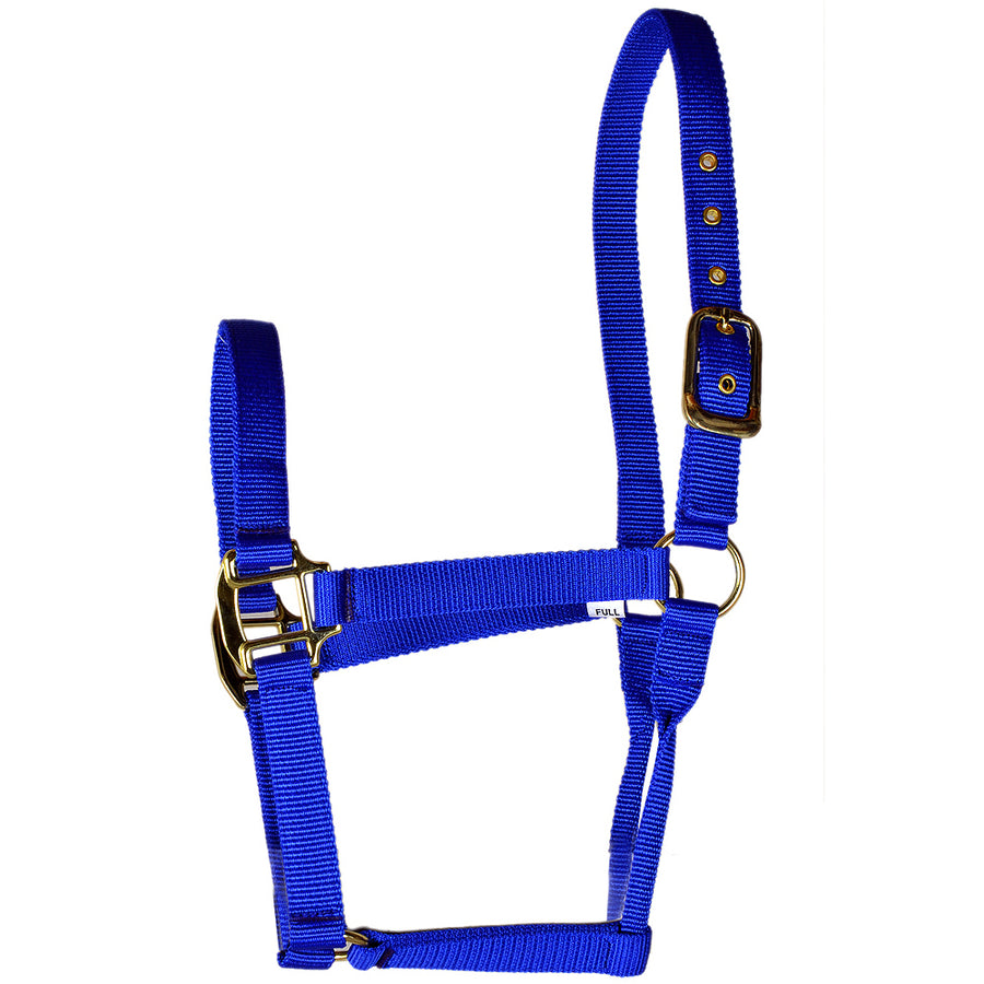 Hilason Premium Nylon H. Halter Royal Blue Rolled Throat Strap – by Hilason – Cowboy and equestrian accessories