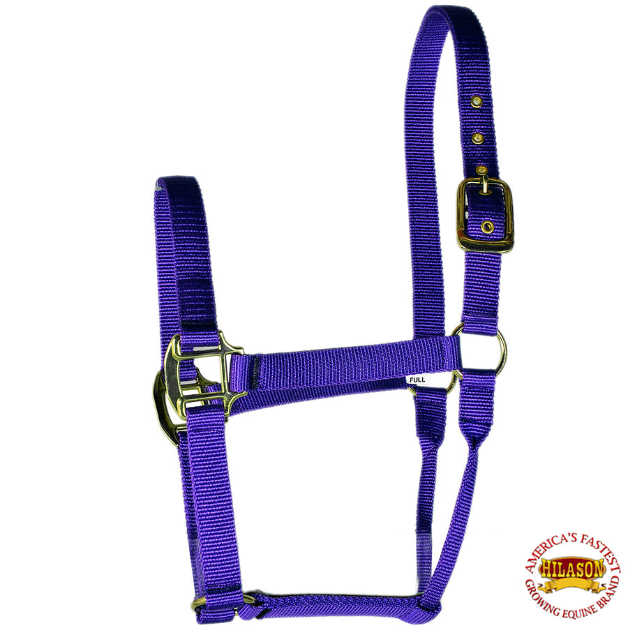 Hilason Premium Nylon H. Halter Purple Rolled Throat Strap by Hilason – Cowboy and equestrian accessories