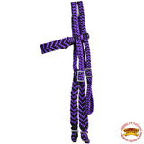 Horse Bridle Headstall Flat Braided Paracord Hilason