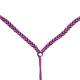 Hilason H. Breast Collar Flat Braided Paracord Pink / Black by Hilason – Cowboy and equestrian accessories