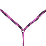 Hilason Horse Breast Collar Flat Braided Paracord Pink / Black - Uhorse