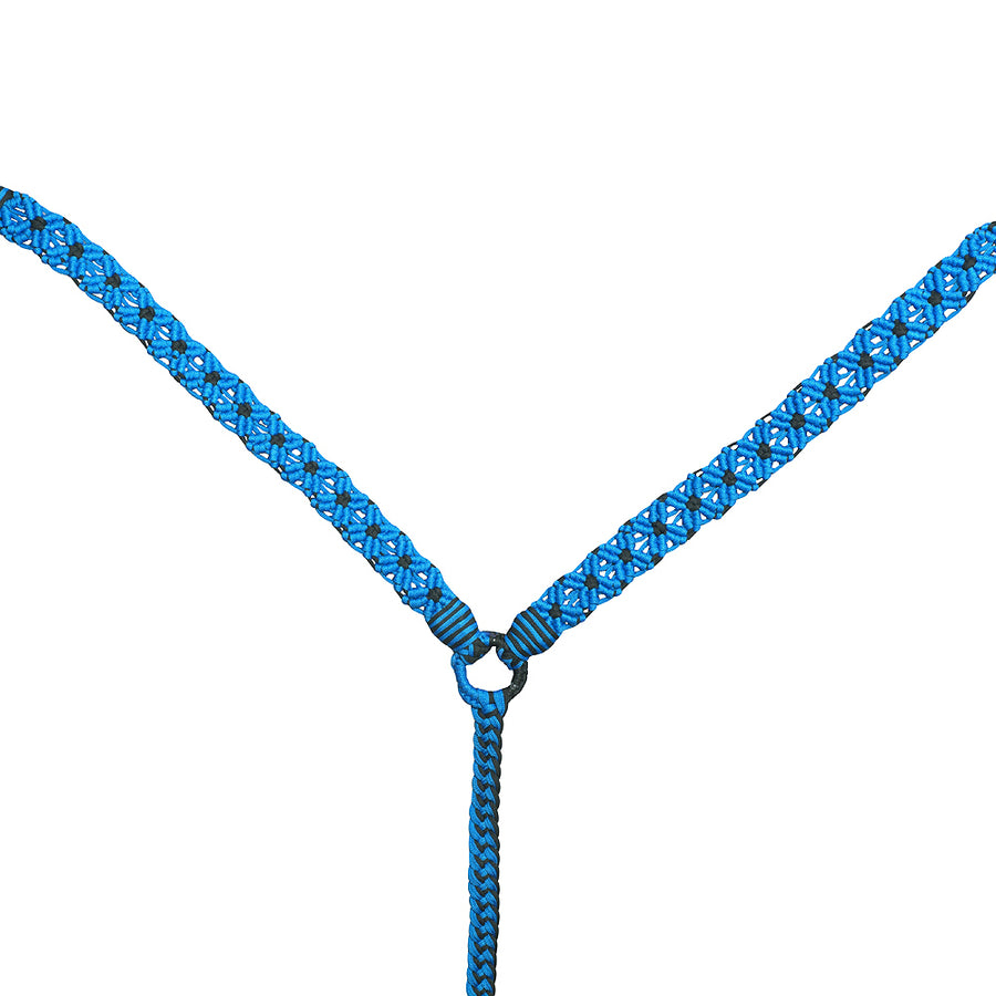 Hilason Horse Breast Collar Braided Paracord Turquoise / Black - Uhorse