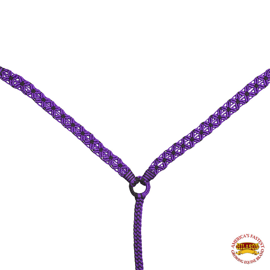 Hilason Horse Woven Breast Collar Flat Braided Paracord