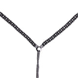 Hilason H. Breast Collar Braided Paracord Black / White by Hilason – Cowboy and equestrian accessories
