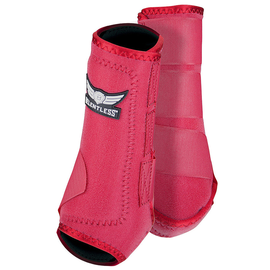 Pink neoprene horse boots with black trim - Uhorse