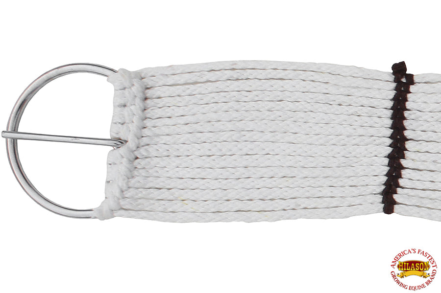 36 In Hilason Horse Tack White Rayon Cinch - Uhorse