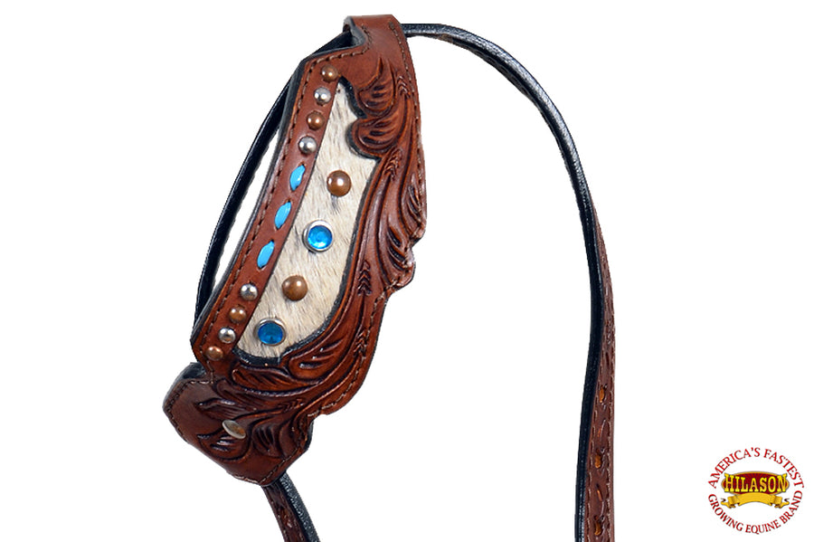 HILASON Western Horse Headstall Bridle American Leather Brown