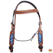 HILASON Western Horse Headstall Bridle American Leather Tan