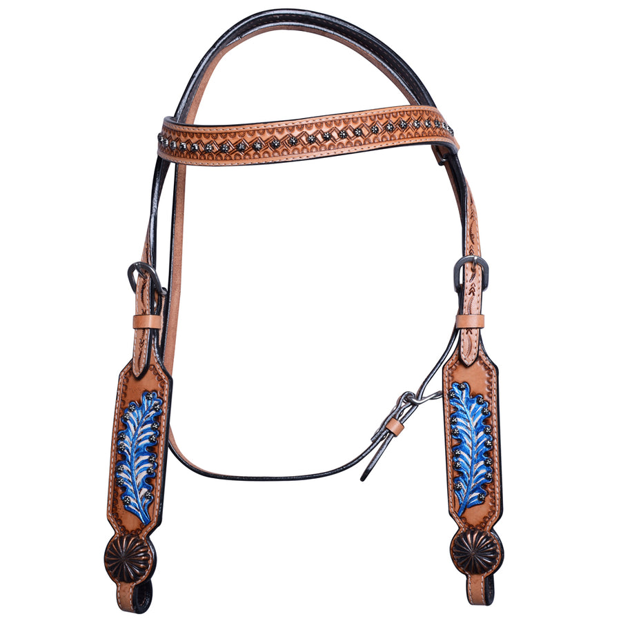 HILASON Western Horse Headstall Bridle American Leather Tan