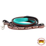 5/8 in. x 8 ft Hilason Leather Suede Covered Horse Tack Roping Barrel Reins