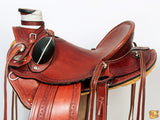 Western Horse Wade Saddle American Leather Ranch Roping Mahogany