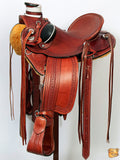 Western Horse Wade Saddle American Leather Ranch Roping Mahogany