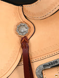 HILASON Western Horse Saddle American Leather Flex Tree Trail & Pleasure Tan | American Saddle Horse | Leather Saddle | Western Saddle | Saddle for Horses | Horse Saddle Western