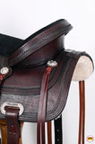 HILASON Western Horse Saddle American Leather Flex Tree Trail & Pleasure Chocolate Brown