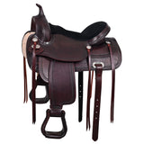 HILASON Western Horse Saddle American Leather Flex Tree Trail & Pleasure Chocolate Brown