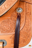 HILASON Western Horse Saddle American Leather Flex Tree Trail & Pleasure Tan | for Horses