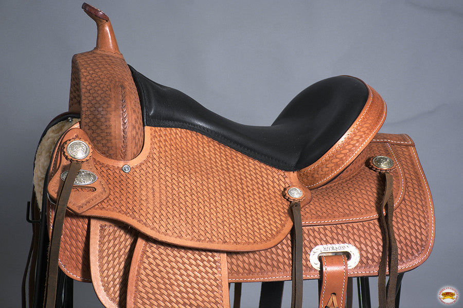 HILASON Western Horse Saddle Leather Flex Tree Trail & Pleasure Tan