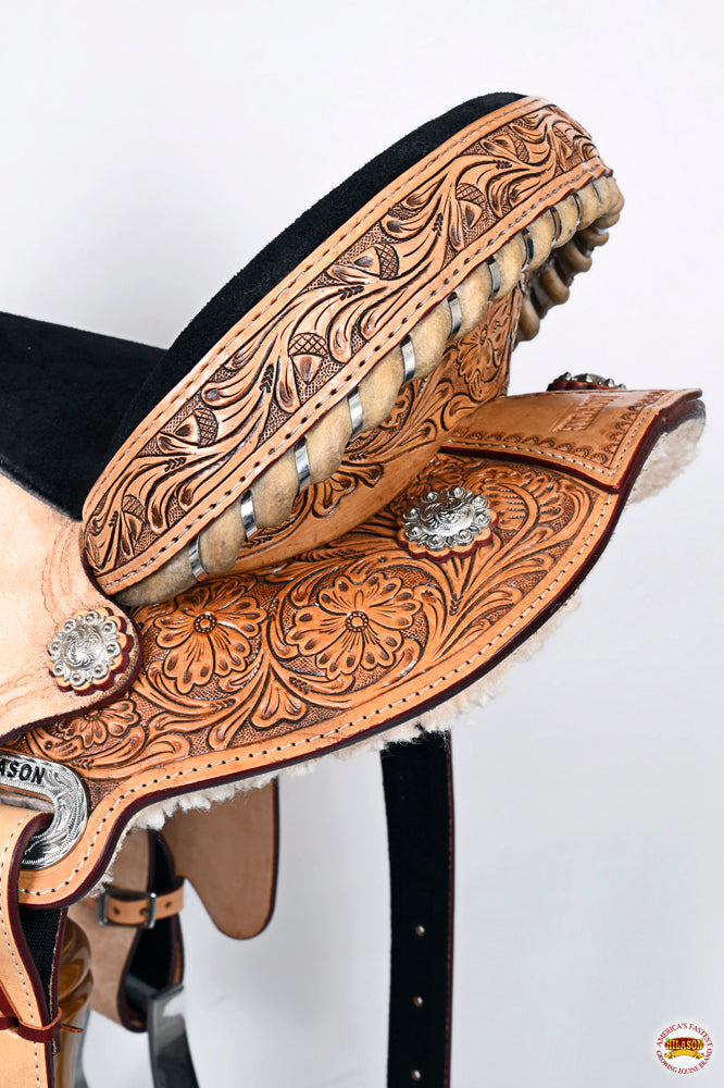HILASON Flex Tree Western Horse Saddle American Leather Trail Barrel Racing | for Horses