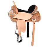 16 In Flex Tree Western Horse Saddle American Leather Trail Barrel - Uhorse
