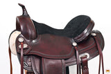 HILASON Western Horse Saddle American Leather Treeless Trail Pleasure Dark Brown | Horse Saddle | Western Saddle | Leather Saddle | Treeless Saddle | Barrel Saddle | Saddle for Horses