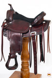 HILASON Western Horse Treeless Saddle American Leather Trail | Horse Saddle | Western Saddle | Leather Saddle | Treeless Saddle | Barrel Saddle | Saddle for Horses