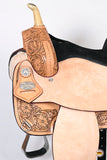 HILASON Western Horse Treeless Saddle American Leather Barrel | for Horses