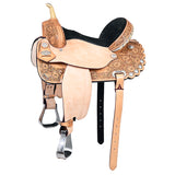 Hilason W. H. Treeless Barrel Saddle American Leather by Hilason – Cowboy and equestrian accessories
