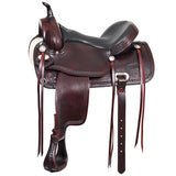 18" W. H. Saddle American Leather Treeless Trail Pleasure Hilason – by Hilason – Cowboy and equestrian accessories