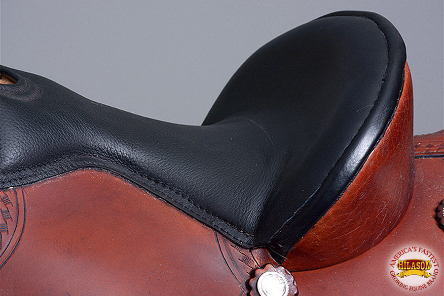 HILASON Western Horse Saddle Leather Treeless Trail Pleasure | Barrel for Horses