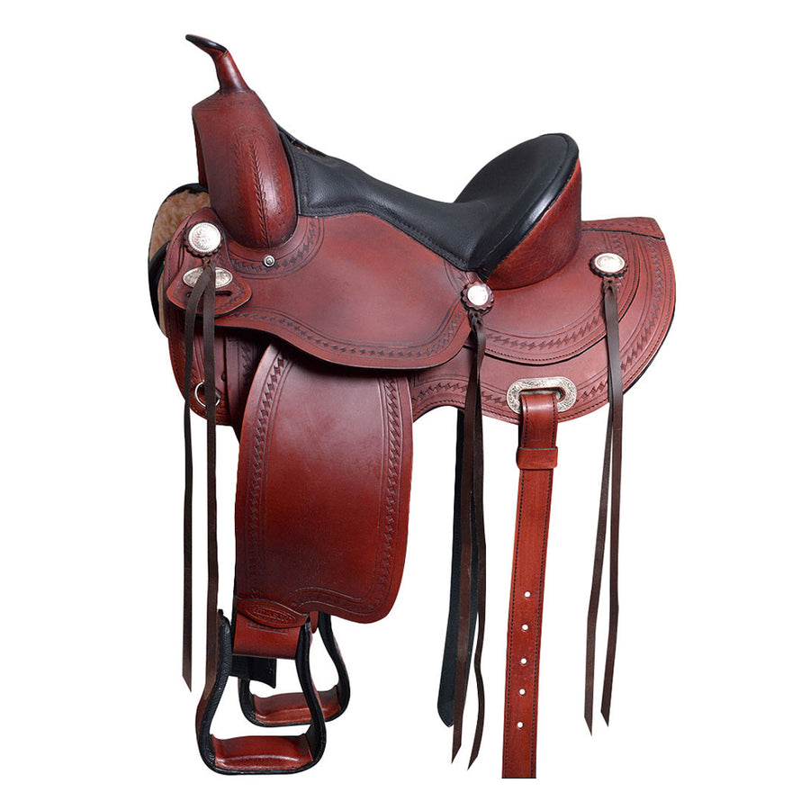 Western Horse Saddle Leather Treeless Trail Pleasure Hilason - Uhorse