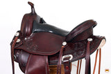 HILASON Western Horse Saddle American Leather Treeless Trail Pleasure | Horse Saddle | Western Saddle | Leather Saddle | Treeless Saddle | Barrel Saddle | Saddle for Horses