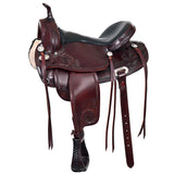 16 In W. H. Saddle American Leather Treeless Trail Pleasure by Hilason – Cowboy and equestrian accessories
