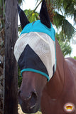 Average Horse Hilason Western Fly Mask Uv Protection Insects Turquoise