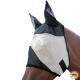 Average Horse Hilason Western Fly Mask Uv Protection Insects Black White