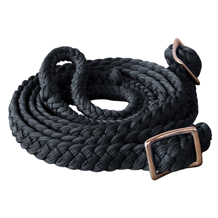 1" X 8Ft Hilason Braided Poly Barrel Reins Horse Racing Flat Grip Knots - Uhorse