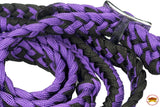 1" X 8Ft Hilason Braided Poly Barrel Reins Horse Racing Flat Grip Knots